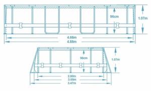 Basen owalny 488x305x107 zestaw Bestway 56946