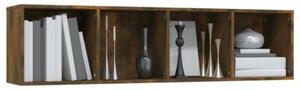 Regał na książki/szafka rtv, przydymiony dąb, 143x30x36 cm
