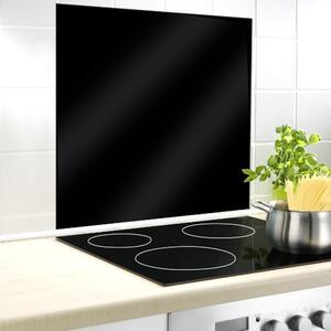 Czarna szklana płyta ochronna na ścianę przy kuchence Wenko, 70x60 cm