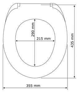 Biała deska sedesowa z łatwym domknięciem Wenko Santana, 44x37 cm