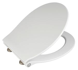 Biała deska sedesowa wolnoopadająca z LED Wenko Gubbio, 44x37 cm