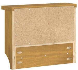 Wieszak ścienny na ubrania sandnes 45x12x35cm drewno lite sosna