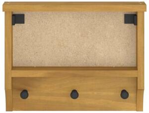 Wieszak ścienny na ubrania sandnes 45x12x35cm drewno lite sosna
