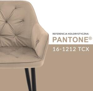 Krzesło tapicerowane velvet salon jadalnia ko202 Julia III obrotowe taupe