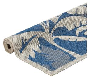 Niebiesko-szary dywan odpowiedni na zewnątrz Floorita Palms, 135x190 cm