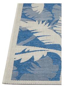 Niebiesko-szary dywan odpowiedni na zewnątrz Floorita Palms, 135x190 cm