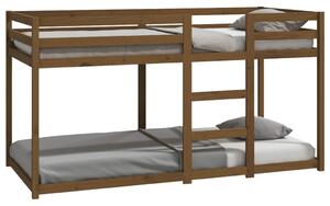 Łóżko piętrowe, miodowy brąz, 90x200 cm, lite drewno sosnowe