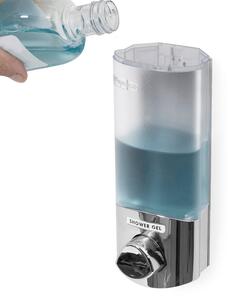 Dozownik do mydła/żelu pod prysznic w srebrnym kolorze Compactor Uno, 360 ml