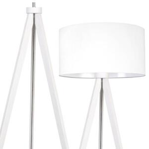 Lampa podłogowa trójnóg biały Light Home LH Gaja 1xE27 44cm abażur walec biały