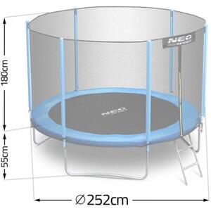 Trampolina NEO-SPORT NS-08Z181 FI 252 cm Czarno-niebieski