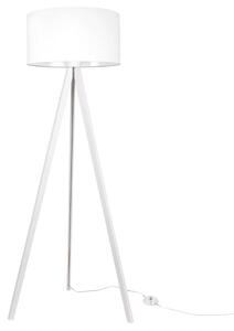 Lampa podłogowa trójnóg biały Light Home LH Gaja 1xE27 44cm abażur walec biały