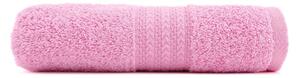 Różowy ręcznik z czystej bawełny Sunny, 70x140 cm