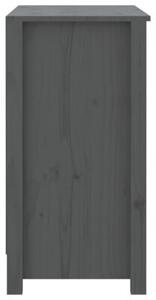 Regał na książki, szary, 80x35x68 cm, lite drewno sosnowe