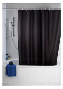 Czarna zasłona prysznicowa z powierzchnią antypleśniową Wenko, 180x200 cm
