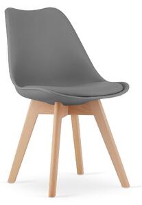 Krzesło Kris Lugano z poduszką z ekoskóry grafitowe
