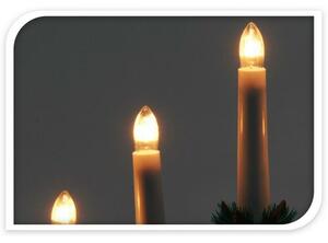 Świecznik świąteczny Candle Bridge czerwony, 7 LED