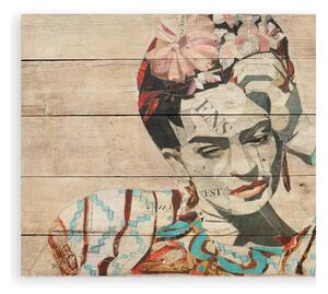 Tablica ścienna z drewna sosnowego Madre Selva Collage of Frida, 40x60 cm