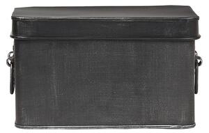 Czarny pojemnik metalowy LABEL51 Media, szer. 22 cm