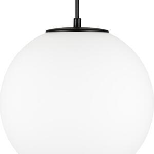 Biała lampa wisząca z oprawką w czarnym kolorze Sotto Luce TSUKI L
