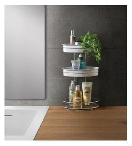 Owalna 3-poziomowa półka łazienkowa Metaltex, dł. 26 cm