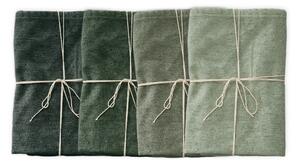 Zestaw 4 serwetek tekstylnych z domieszką lnu Really Nice Things Green Gradient, 43x43 cm