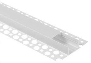 Profil do taśm LED GNS02 natynkowy biały + klosz mrożony 2m Ecolight