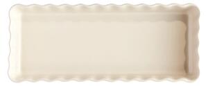 Kremowa ceramiczna prostokątna forma do ciasta Emile Henry, 15x36 cm