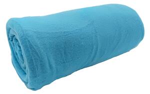 Turkusowy polarowy koc 150x200 cm Plain – JAHU collections