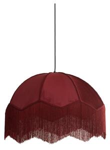 Bordowa lampa wisząca z tekstylnym kloszem ø 50 cm Malacia – Light & Living