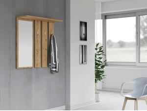 Wieszak i lustro z półką TOP E SHOP Opal Dąb artisan