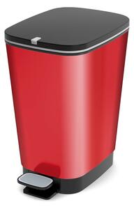 Czerwony plastikowy kosz na śmieci z pedałem 25 l Chic Bin – KIS