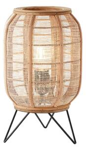 Nietypowa lampka stołowa Tanah z elementami bambusu