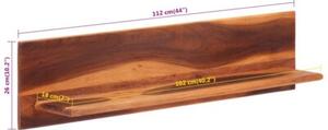 Półki ścienne, 2 szt, 112x20x26 cm, lite drewno akacjowe