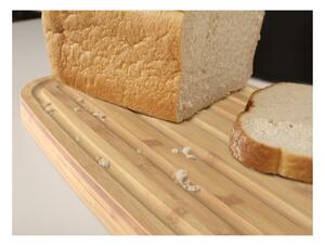 Biały chlebak z drewnianą pokrywką Joseph Joseph Bin
