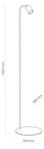 Lampa podłogowa TK Lighting NEX WHITE 16191 biała, minimalistyczna, stal lakierowana, GU10, LED do 10W, 140 cm