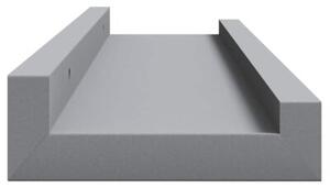 Półki ścienne na zdjęcia, 2 szt., szare, 40x9x3 cm, mdf