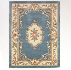 Niebieski wełniany dywan Flair Rugs Aubusson, 75x150 cm