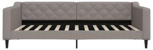 Sofa z funkcją spania, kolor taupe, 100x200 cm, obita tkaniną