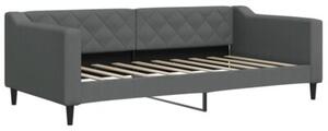 Sofa z materacem, ciemnoszara, 90x190 cm, tkanina