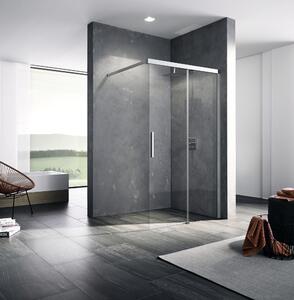 Kermi Nica Walk-In ścianka prysznicowa 100 cm prawa wolnostojąca srebrny wysoki połysk/szkło przezroczyste NIJ2R10020VPK