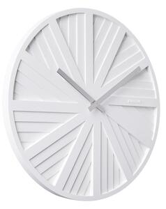 Biały zegar ścienny Karlsson Slides, ø 40 cm