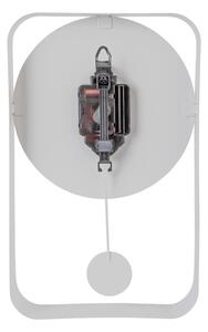 Biały zegar ścienny z wahadłem Karlsson Charm, wys. 32,5 cm