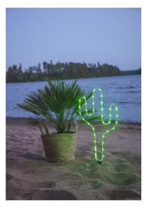 Zielona lampa ogrodowa LED w kształcie kaktusa Star Trading Tuby, wys. 54 cm