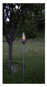Solarna lampa ogrodowa LED ze stali nierdzewnej Star Trading Olympos, wys. 115 cm