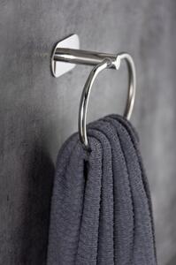 Ścienny uchwyt na ręczniki ze stali nierdzewnej Wenko Orea Ring Turbo-Loc®