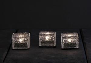 Zestaw 3 ogrodowych świec solarnych Star Trading Candle Icecube, wys. 5,5 cm