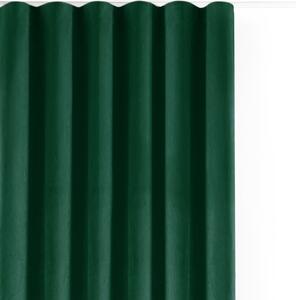 Zielona aksamitna zasłona częściowo zaciemniająca (dimout) 140x250 cm Velto – Filumi