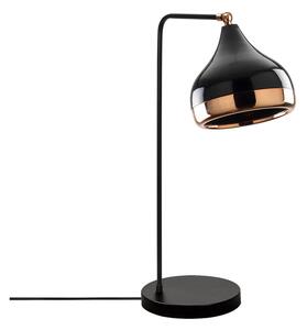Czarna lampa stołowa z elementami w kolorze miedzi Opviq lights Yildo