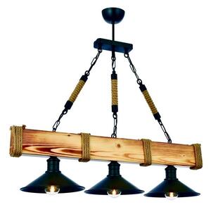 Lampa wisząca z drewna grabu Kütük Yanık
