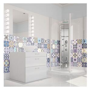 Zestaw 60 naklejek ściennych Ambiance Wall Decal Tiles Azulejos Cyprus, 15x15 cm